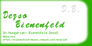 dezso bienenfeld business card